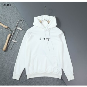 [OFF-WHITE] 오프화이트 볼트 애로우 로고 화이트 후드 티셔츠