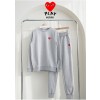 [Comme des Garcons] 꼼데가르송 남여공용 레드하트 로고 맨투맨 & 조거 팬츠 셋