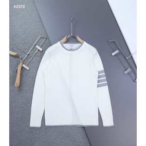 [THOM BROWNE] 톰브라운 밀라노 사선완장 라운드 니트