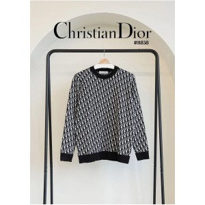 [DIOR] 크리스찬 디올 수입 자카드 오블리크 라운드 니트 스웨터