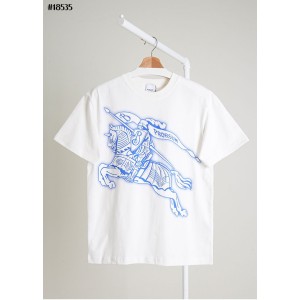 [BURBERRY] 버버리 EKD 로고 화이트 코튼 저지 티셔츠