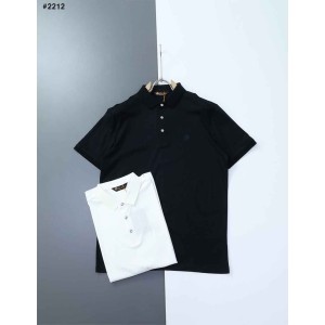 [Loro Piana] 로로피아나 베이직 로고 카라 반팔 티셔츠