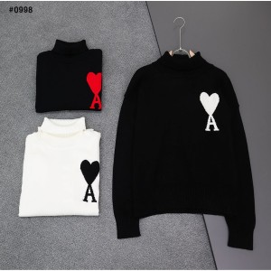 [AMI] 아미 A하트 터틀넥 니트