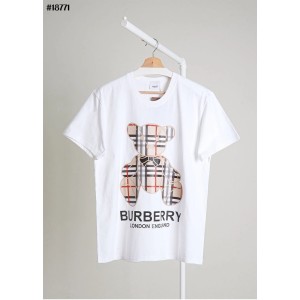 [BURBERRY] 버버리 토마스 체크 베어 숏 슬리브 코튼 그래픽 티셔츠
