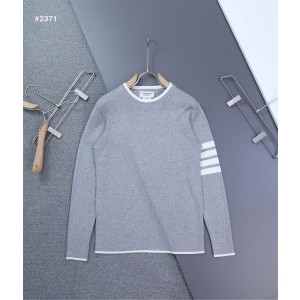 [THOM BROWNE] 톰브라운 밀라노 사선완장 라운드 니트