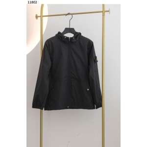 스톤아일랜드 [STONE ISLAND] 블랙 올웨더 배리어 & 안티드롭 후드 재킷 신상입고