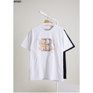 [BURBERRY] 버버리 EKD 체크 TB 로고 패치 코튼 티셔츠