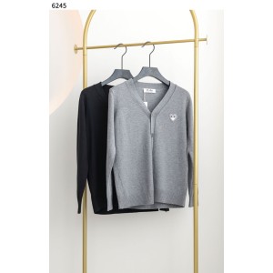 [Comme des Garcons] 꼼데가르송 수입고급 화이트 와펜 브이넥 가디건