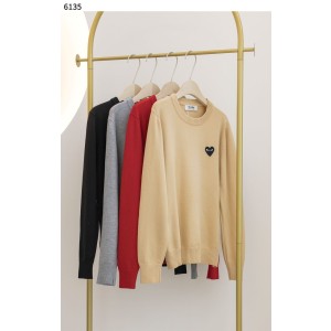 [COMME des GARCONS] 꼼데가르송 수입고급 하트 아플리케 스웨트셔츠