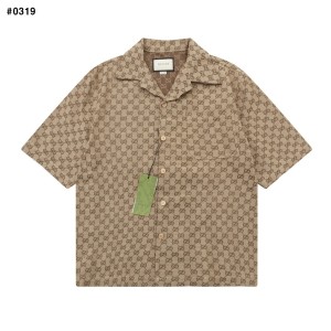 [GUCCI] 구찌 남성 GG 리넨 혼방 캔버스 셔츠