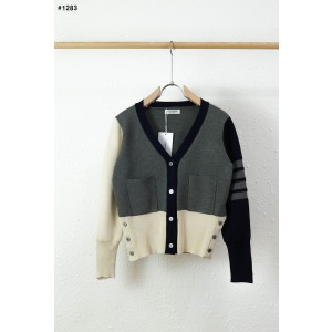 [THOM BROWNE] 톰브라운 배색 가디건