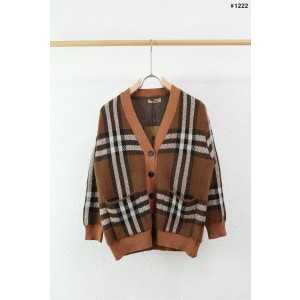 [BURBERRY] 버버리 체크 울 케시미어 가디건