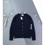 [THOM BROWNE] 톰브라운 인타르시아 4바 V넥 가디건