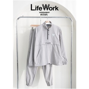 [LIFEWORK] 라이프워크 남여공용 버킷햇 라독 윈드브레이커 아노락 & 포켓 조거 팬츠 셋