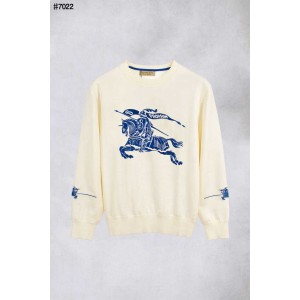 [BURBERRY] 버버리 EKD 자수 로고 울 블렌드 니트 풀오버