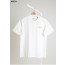 [DIOR] 크리스찬 디올 자수 로고 화이트 코튼 저지 티셔츠
