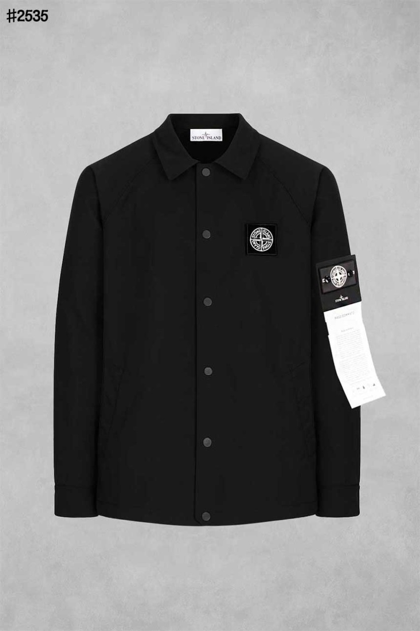 [STONE ISLAND] 스톤아일랜드 블랙 와펜 패치 클래식 코치 자켓