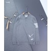 [THOM BROWNE] 톰브라운 남성 페더 인타르시아 4바 카라 니트