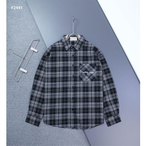 [Maison Margiela] 메종마르지엘라 로고 오버핏 체크 셔츠