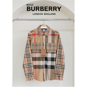 [BURBERRY] 버버리 남성 패치워크 빈티지 체크 코튼 셔츠