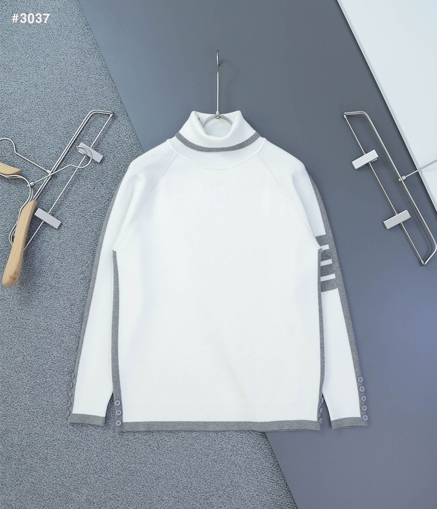 [THOM BROWNE] 톰브라운 밀라노 4바 클래식 울 터틀넥 스웨터