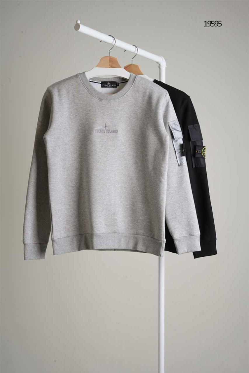 [STONE ISLAND] 스톤아일랜드 포켓 패치 기모 맨투맨