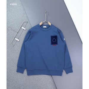 [MONCLER] 몽클레어 스웨이드 로고 융기모 라운드 맨투맨