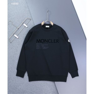 [MONCLER] 몽클레어 스웨이드 이니셜 로고 융기모 라운드 맨투맨