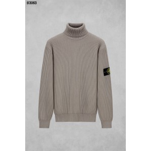 [STONE ISLAND] 스톤아일랜드 와펜 패치 리브드 터틀넥 니트 풀오버