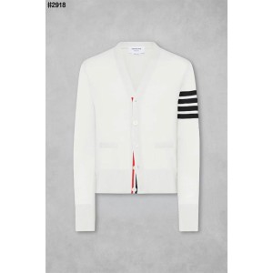 [THOM BROWNE] 톰브라운 코튼 4-바 크레이프 브이넥 가디건