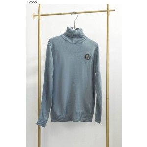 필립플레인 [PHILIPP PLEIN] 로고 헥사곤 반폴라 스웨터 신상입고