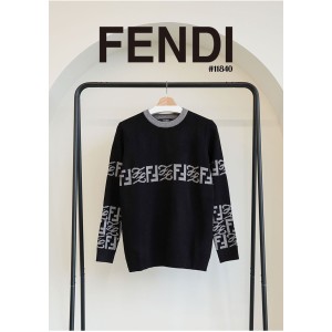[FENDI] 팬디 수입 시그니처 레터링로고 울 라운드 니트 스웨터