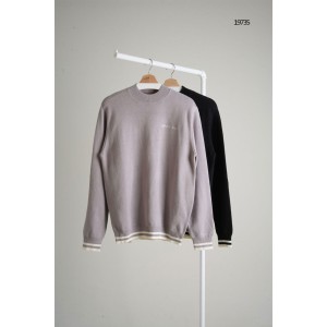 [DIOR] 크리스찬 디올 시보리 라인배색 크루넥 니트 스웨터