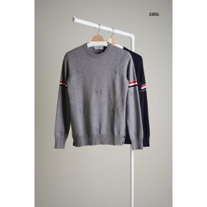 [THOM BROWNE] 톰브라운 도그 패턴 3선 크루넥 니트