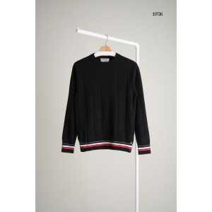 [THOM BROWNE] 톰브라운 시보리 3선라인 크루넥 니트