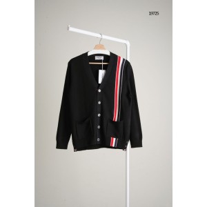 [THOM BROWNE] 톰브라운 코튼 삼선라인 니트 가디건