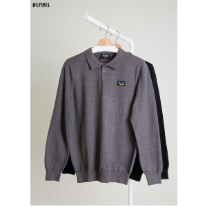 [FENDI] 펜디 스터드 아이 패치 울 카라 니트 풀오버