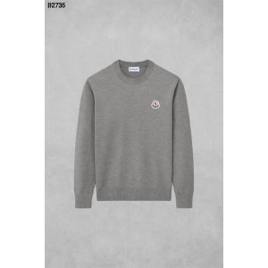 [MONCLER] 몽클레어 로고 패치 베이직 울 블렌드 니트 풀오버