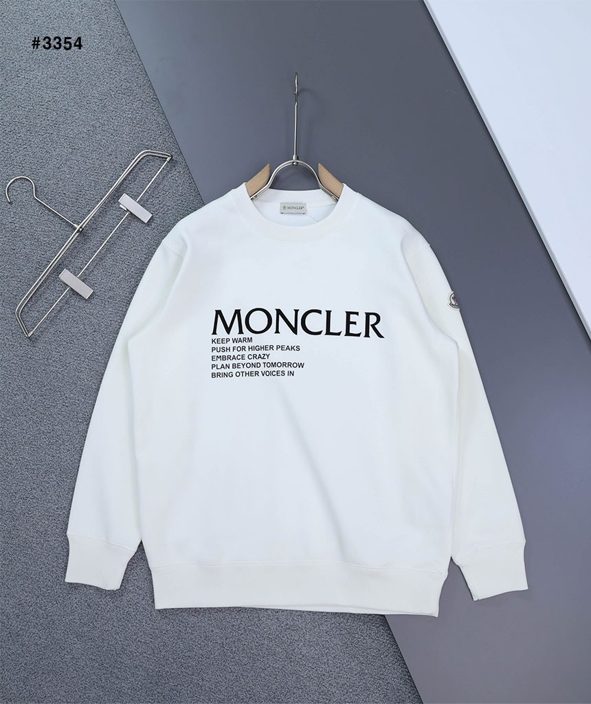 [MONCLER] 몽클레어 엠보로고 레터링 라운드 기모 맨투맨