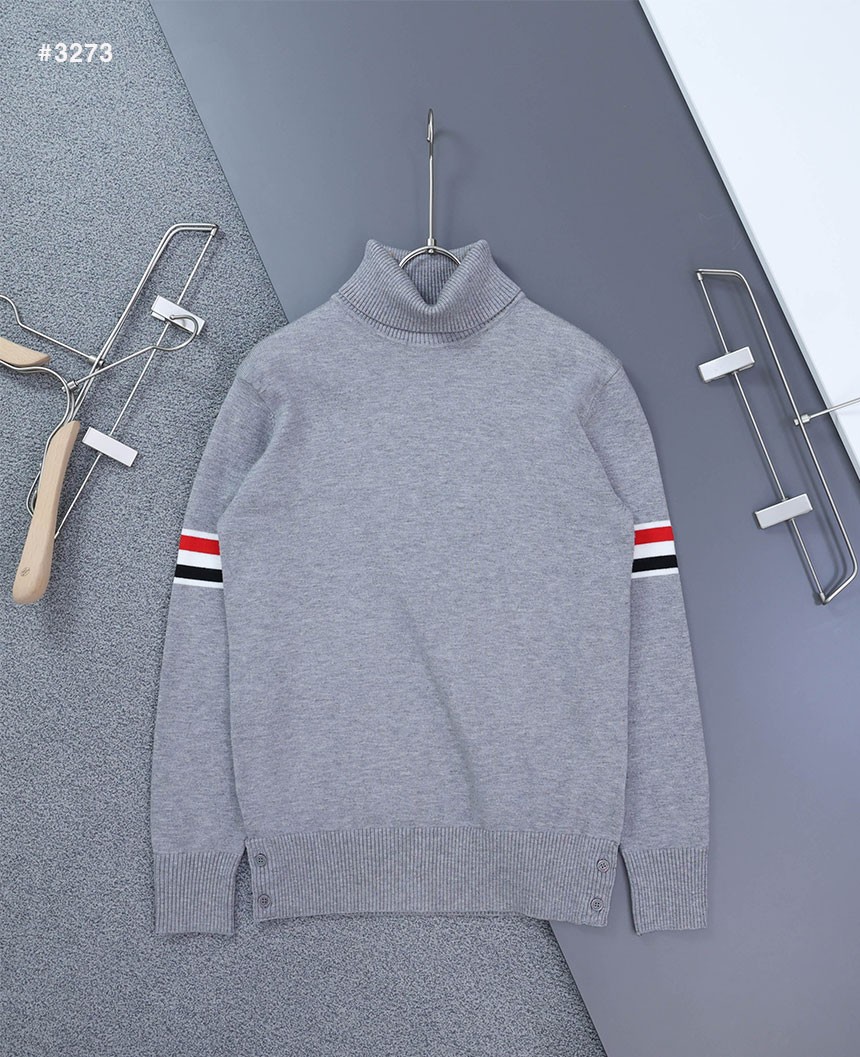 [THOM BROWNE] 톰브라운 RWB 암 밴드 져지 스티치 터틀넥 스웨터