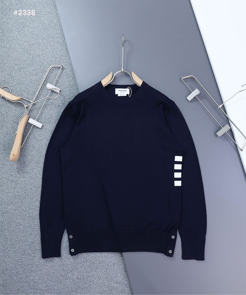 [THOM BROWNE] 톰브라운 밀라노 사선 4바 라운드 니트