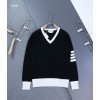 [THOM BROWNE] 톰브라운 밀라노 4바 V넥 울 니트