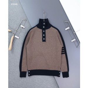 [THOM BROWNE] 톰브라운 밀라노 사선 4바 폴라넥 스웨터