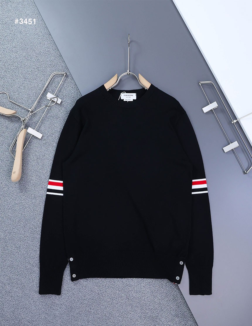 [THOM BROWNE] 톰브라운 밀라노 스티치 암 밴드 라운드 니트