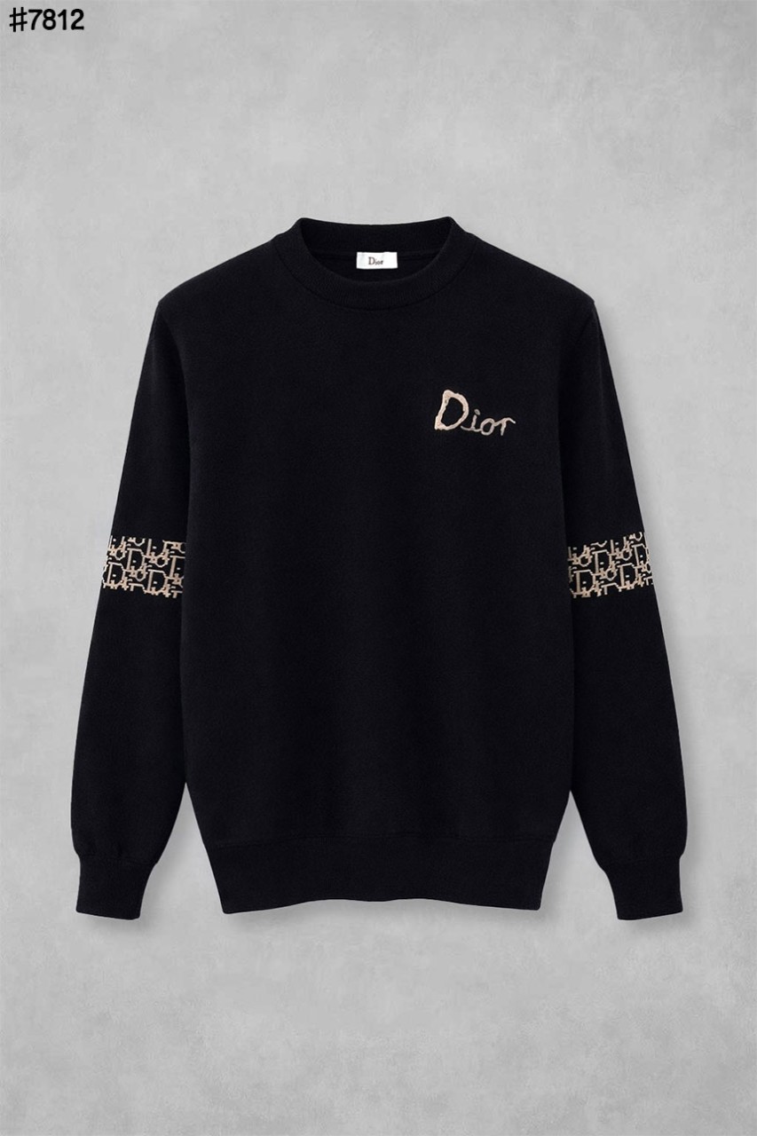[DIOR] 크리스찬 디올 옴므 오블리크 자카드 밴드 울 블렌드 니트 풀오버