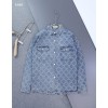 [CELINE] 셀린느 트리오페 자카드 데님 셔츠