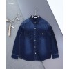 [MONCLER] 몽클레어 그레노블 레터링 로고 워싱 데님 셔츠