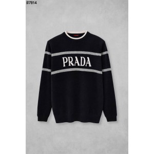 [PRADA] 프라다 해치 자카드 로고 울 블렌드 니트 풀오버
