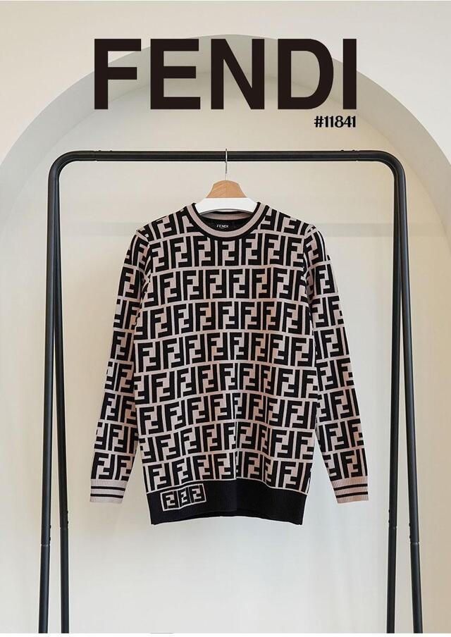 [FENDI] 팬디 수입 FF 자카드 라운드 니트 스웨터