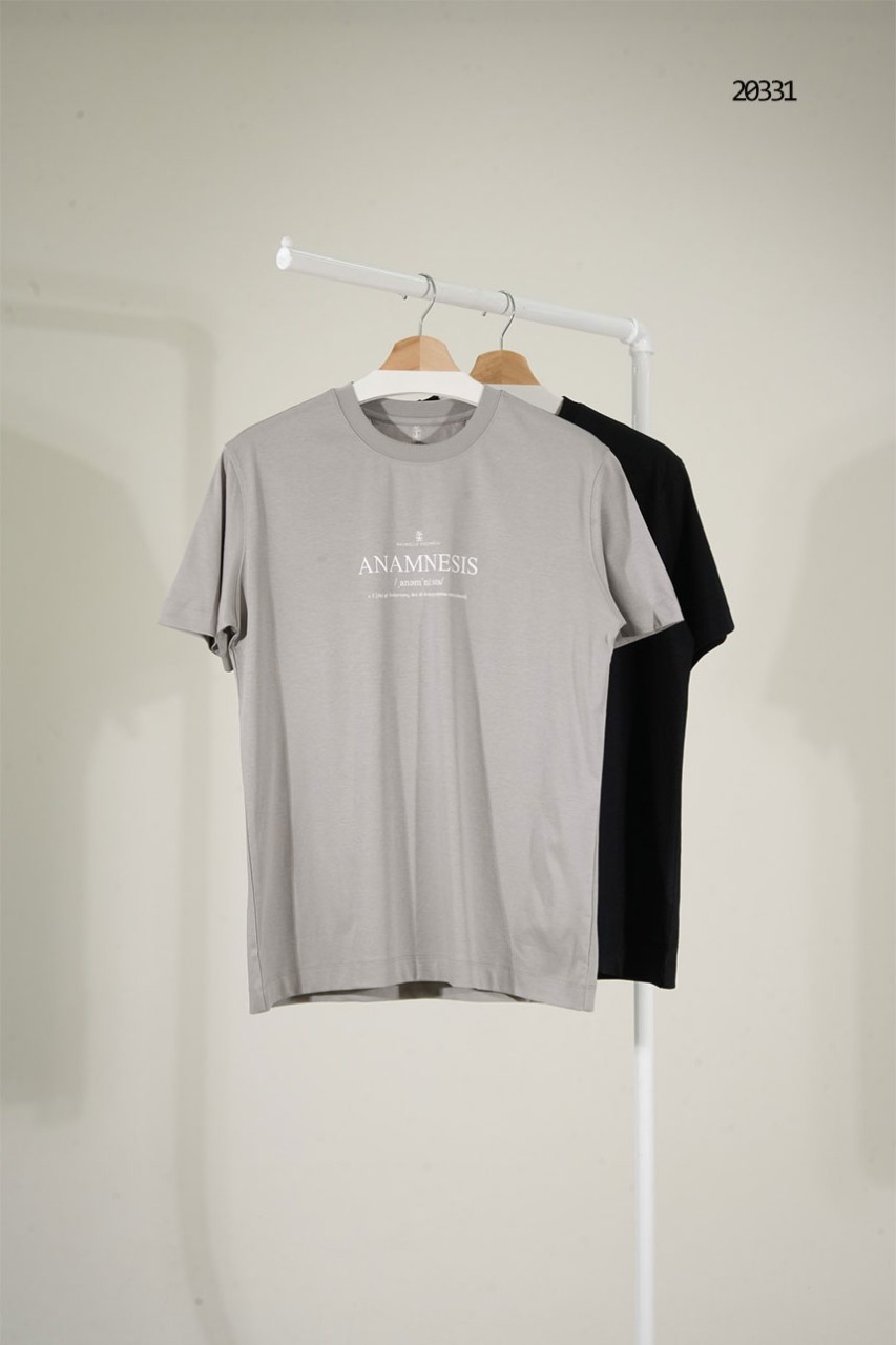 [BRUNELLO CUCINELLI] 브루넬로 쿠치넬리 레터링 로고 실켓 티셔츠